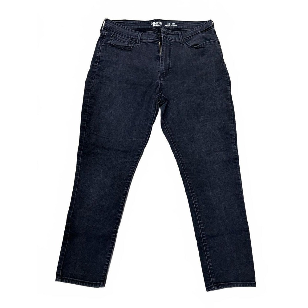 DENIZEN From Levi's Women's High Rise Ankle Skinny Jeans Black Size 16M 33x32